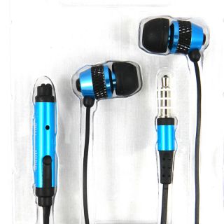 EXTRA BASS 3.5 MM METAL STERO HEADSET W/ MIC FOR NOKIA PHONES BLUE