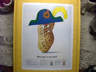 Vtg June 17 1966 Life Ad Print Skippy Peanut Butter Jar Hat Nutty