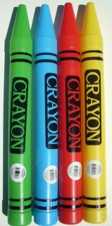 GIANT Crayon Bank Cool Kid Toy Fun Children Gifts Colors Blue Green