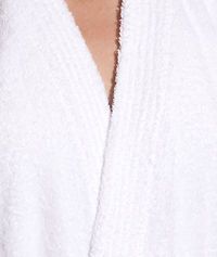 Unisex White Terry Cotton Kimono Spa Bath Robe Personalized embroidery