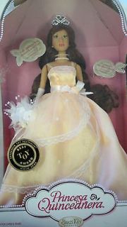 Princess Princesa Quinceanera Doll Peach Gown Come of Age Brass Key