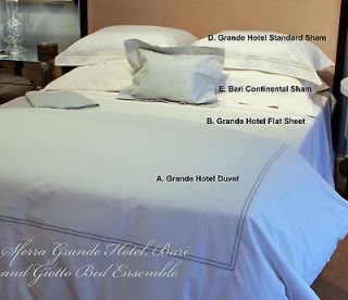 Complete 7pc Ivory Queen Bed Ensemble in Grande Hotel, Giotto & Bari
