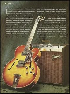 THE 1962 GIBSON TAL FARLOW GUITAR FALCON AMP 1991 FRAMEABLE 8X11 PINUP