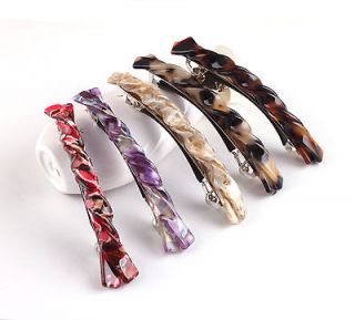 Style Twist HairPin/Cellul ose Acetate Hair Clip/Rectangle Barrette