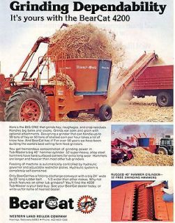 1978 Bear Cat 4200 Tub Master Hay Grinder Tractor Ad Western Land