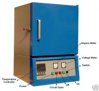 1700°C 6x6x6 Lab Benchtop Digital Box Muffle Chamber Melting Heating