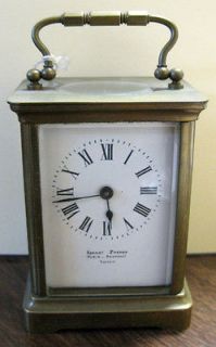 19c SENNET FRERES ANTIQUE FRENCH CHINA CARRIAGE CLOCK