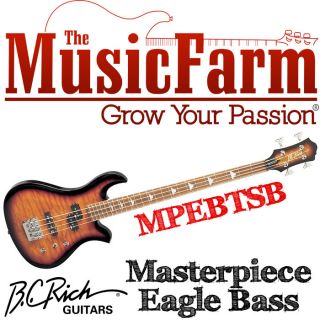 BC Rich Masterpiece Eagle Sunburst Electric Bass Guitar