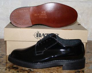 NEW Bates 157 High Gloss Leather Sole & Heel Uniform Shoes   Sizes 9 1