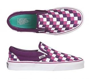 SLIP ONS Skate Shoes (NEW) Baton Rouge / Shadow Purple CHECKERS