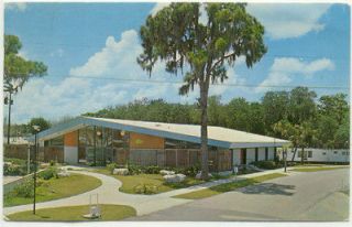 Newly listed Sarasota FL Mobile Home Park Recreation Hall Postcard