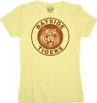 New Saved by The Bell Bayside Tigers Yellow T Shirt LGE