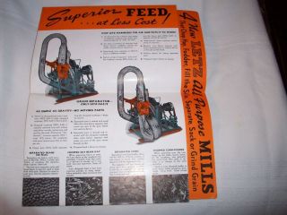 1940s Letz Roughage Mill Feed Grinder Brochure Poster 140 240 340 370