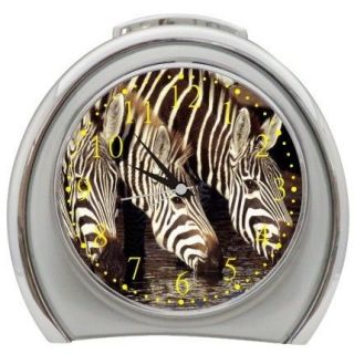 New Zebra Drinking Water Desktop Night Light Travel Alarm Clock