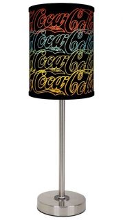 Lamp In A Box Coca Cola Neon Signs Logo Shade Table Lamp w/ Choice Of