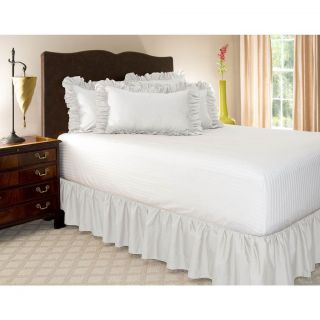 Three Piece Set Includes One Full Ruffled Bed Skirt & Two Standard