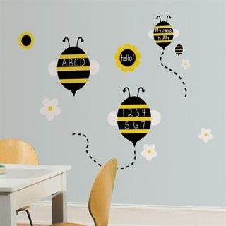 BUMBLE BEE Chalkboard wall stickers 80 decals Spelling Chalk Buzz