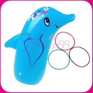 Inflatable DOLPHIN Ring Toss LUAU Pool Party GAME NEW