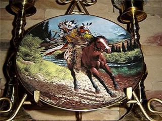 Tom Beecham CHARGING WARRIOR Indian HORSE Franklin Mint Plate