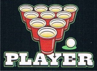 PLAYER Adult Humor Beer Ping Pong Cool Party Drinking Games Joke Funny