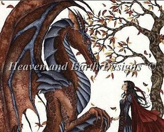 Amy Brown Cross Stitch Chart Only   Dragon   Fantasy Heaven and Earth