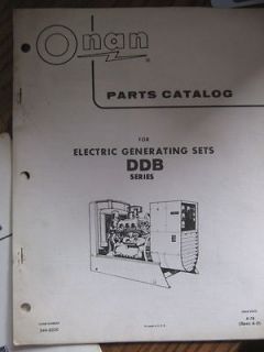 MANY AVAILABLE OEM Vintage Onan Model DDB Generator Parts Catalog