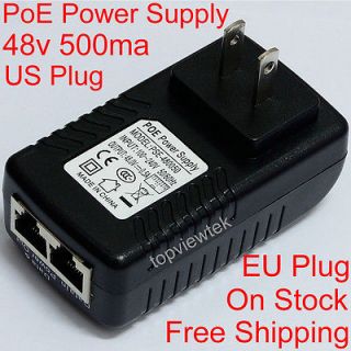 48V 0.5A PoE Power Injector,Power Over Ethernet Power Supply Wall Plug