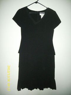 SZ 6 TIERED LINED CREPE DRESS BY J. TAYLOR MACHINE WASHABLE
