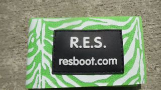 GREEN& WHT ZEBRA Replaceable Velcro~for RES Bell Boots