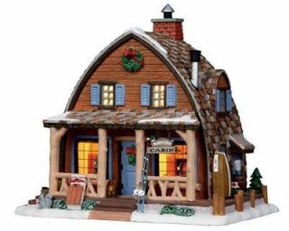New in Box Lemax Village Collection Mallard bay cabin house rustic