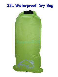 Green Waterproof Dry Sack Roll Top Bag Inflatable Pillow Beach Camp