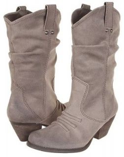 BCBG ENERATION HOLLAND WESTERN BOOT IN GRAY SUEDE / COWBOY / CAMUTO