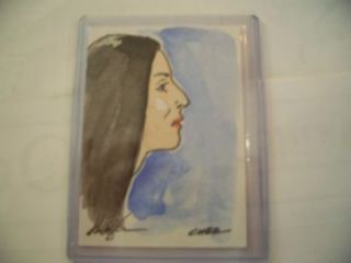 2012 Leaf National Exclusive Sketch Card 1/1 Hand Drawn Cher