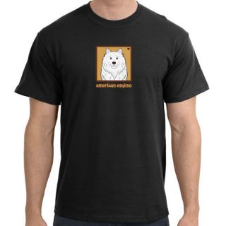 American Eskimo Dog Cartoon Heart Mens Unisex T Shirt Tee   S to 5XL