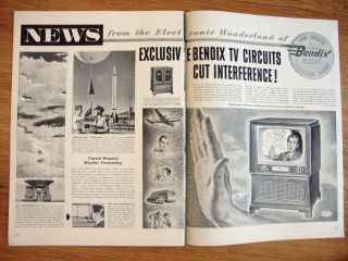 1953 Bendix Aviation Radio TV Television Ad