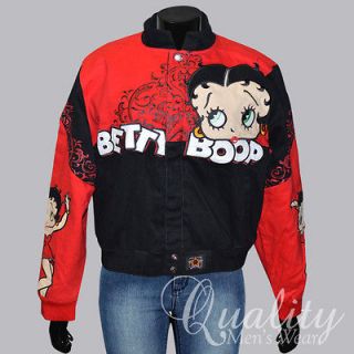 Betty Boop Classic Jacket XL Red Black High Quality JH Design Cotton $