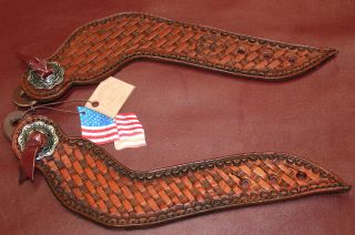 Custom Hand made Dove Wing Spur Strap, Antique Brown