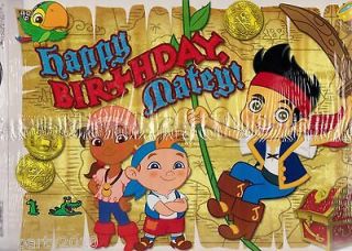 the NEVER LAND PIRATES MOVEABLE STICKER Birthday PARTY Supplies big