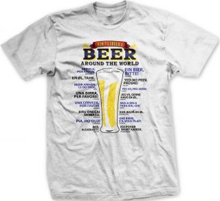 How to Order a Beer Around the World Booze Alcohol Bier New Mens T