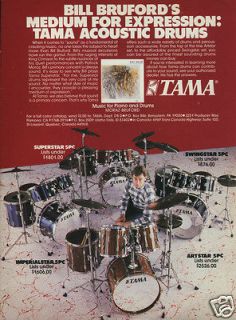 1985 TAMA Drums BILL BRUFORD Photo Artstar Superstar Swingstar