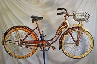 Arnold Schwinn The World Pre War Balloon tire bicycle bike Ladies red