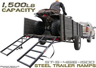 Newly listed PAIR OF 46 x 16 STEEL ATV TRAILER UTILITY RAMPS 1500 LB