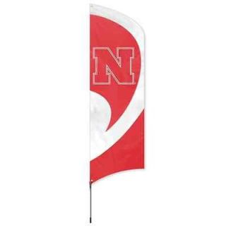 Nebraska 11 1/2 Tall Team Flag & Pole Licensed Sports Tailgating