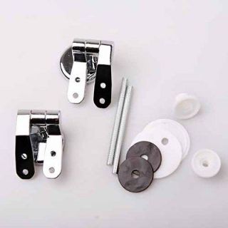 Newly listed CHROME PLATED UNIVERSAL TOILET SEAT HINGE SET With Screws