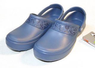 Womens MERCY Oil / Water Slip Resistant WORK Shoes Bijou Blue / Navy
