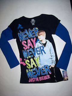 NEW NWT Justin Bieber Girls Tunic Top Shirt clothes size 8 10 12 14