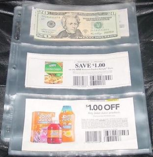 COUPONS*CURRENCY*BINDERS REFILL*9 8 6 4 3 1 POCKET PAGES*TRIAL SET*F7