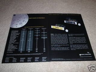Sonic Frontiers TUBE Line 1,2 Preamp Ad 1997 2 pages