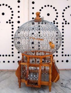 victorian decorative REAL bird cage antique style hand made VERY LARGE