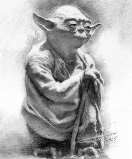 Master Yoda, Star Wars, Giclee print on Canvas by Star